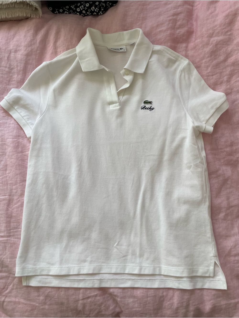 Lacoste “ Becky “ Polo with Green Crocodile Logo